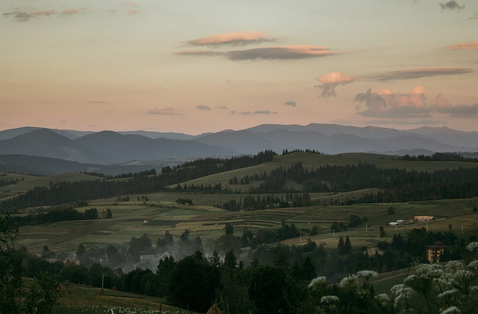 The Carpathian mountains